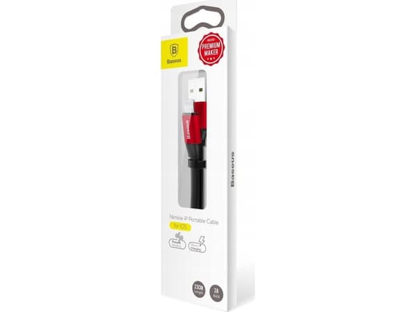 Kabel USB Baseus USB-A - Lightning 0.23 m Czerwony (CALMBJ-B91)