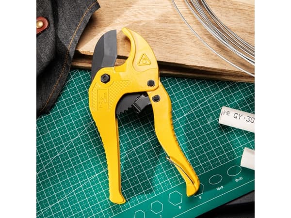 Deli Tools EDL350042, Rörkapare, Rostfritt stål, Gjuten aluminium, Svart, Gul, 4,2 cm
