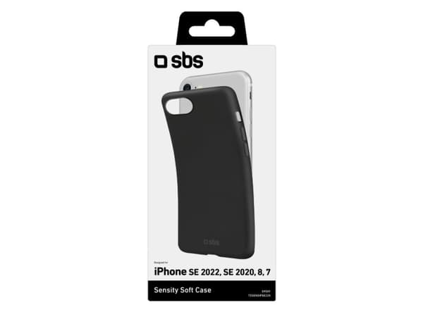 SBS Sensity, Etui, Apple, iPhone 7 iPhone 8 iPhone SE 2020 iPhone SE 2022, 11,9 cm (4.7"), Sort