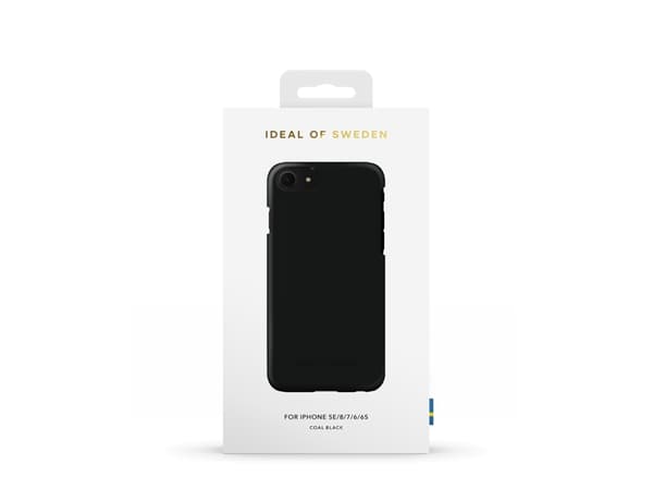 IDEAL OF SWEDEN - Baksidedeksel for mobiltelefon - polykarbonat - kullsvart - for Apple iPhone 6, 6s, 7, 8, SE (2nd generation), SE (3rd generation)