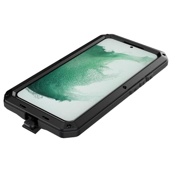 Samsung Galaxy S21 FE Silikonmetall Hybrid Deksel Herdet Glass Anti-støv