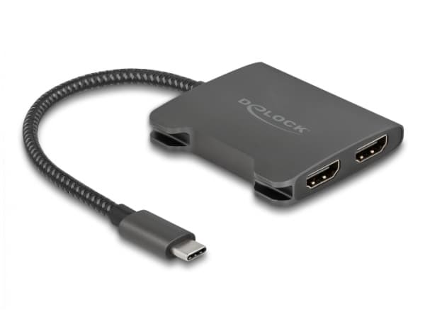 Delock - Video/lyd-splitter - 2 x HDMI - stasjonær