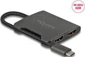Delock - Video/lyd-splitter - 2 x HDMI - stasjonær