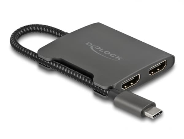 Delock - Video/lyd-splitter - 2 x HDMI - stasjonær