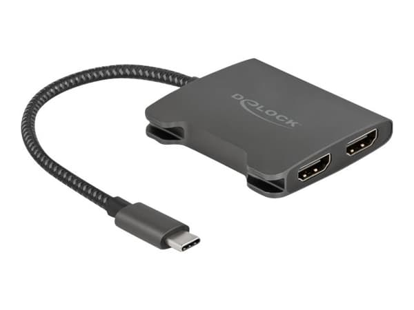 Delock - Video/lyd-splitter - 2 x HDMI - stasjonær
