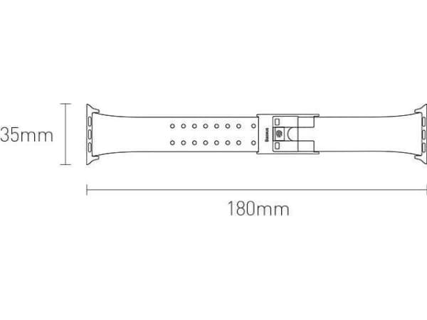 Baseus Baseus Baseus Slip-Thru hihna rannekoru Apple Watch 3/4/5/6/SE 38mm/40mm musta (LBWSE-01)
