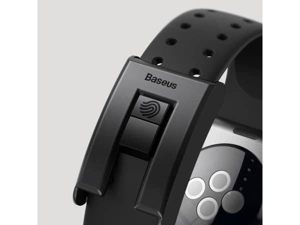 Baseus Baseus Baseus Slip-Thru hihna rannekoru Apple Watch 3/4/5/6/SE 38mm/40mm musta (LBWSE-01)