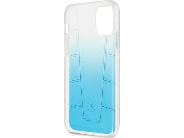 Mercedes Benz MEHCP12SCLGBL iPhone 12 mini 5.4, blå, blå hard veske Gjennomsiktig linje