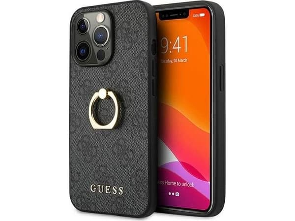 Gjett GUHCP13L4GMRGR iPhone 13 Pro / 13 6.1 quot; grå / grå hard 4G veske med ringstativ
