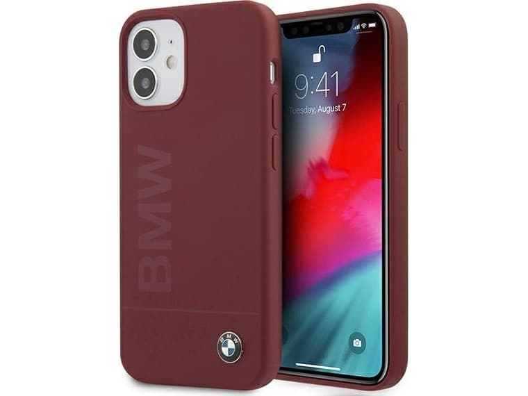 Etui BMW BMHCP12SSLBLRE iPhone 12 mini 5,4" czerwony/red hardcase Silicone Signature Logo