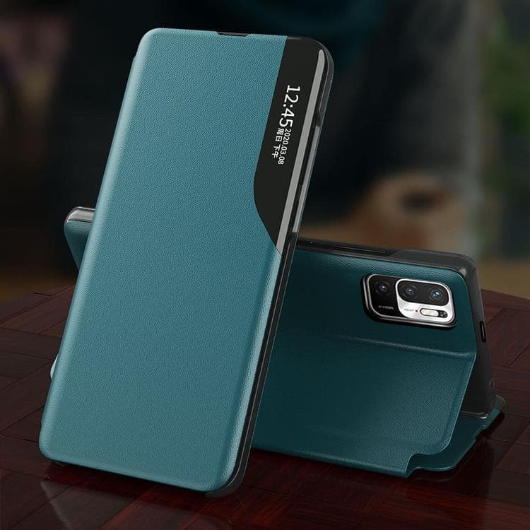 Eco Läder View Fodral Xiaomi Redmi Note 10 5G/Poco M3 Pro - Orange