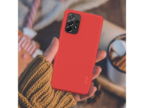Nillkin Super Frosted Shield Pro kestävä suojakotelo Samsung Galaxy A73 punainen