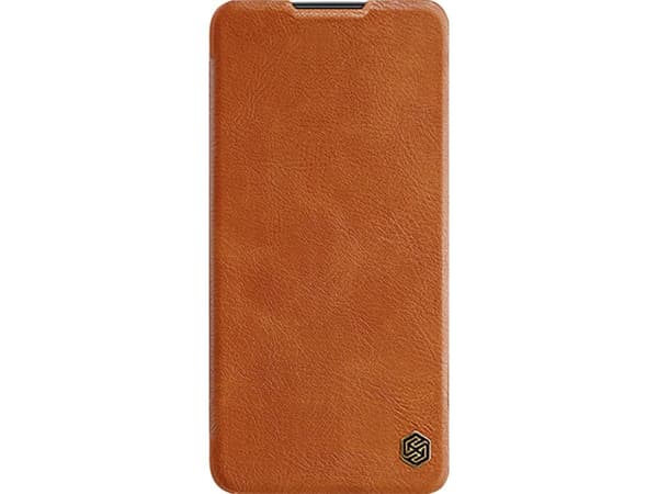 Nillkin Nillkin Qin Case Case för Xiaomi Poco M4 Pro 5G Camera Protector Holster Pouch Cover Flip Cover Brown