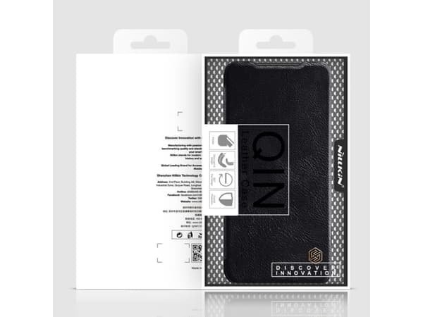 Nillkin Nillkin Qin Case Case för Xiaomi Poco M4 Pro 5G Camera Protector Holster Pouch Cover Flip Cover Brown