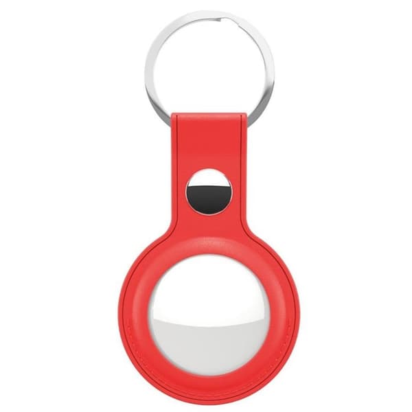 Keybudz Nyckelring i Läder För AirTag 2-pack - Röd
