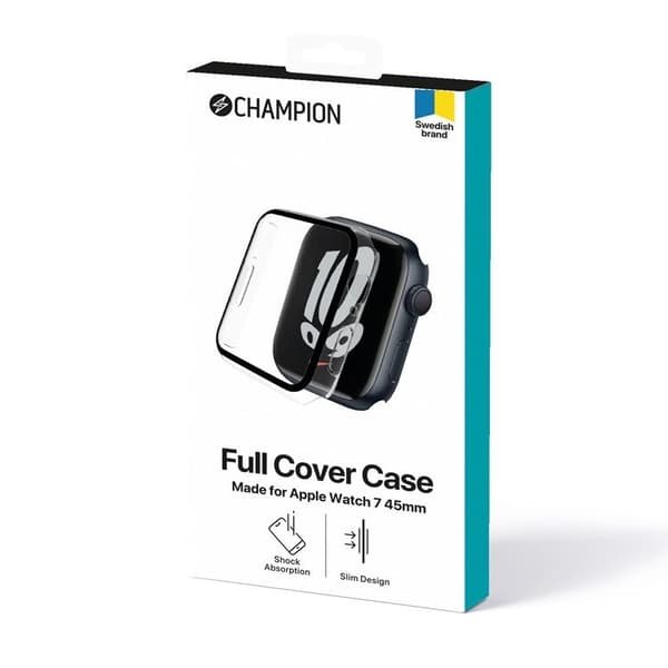 CHAMPION Full Cover Skal Apple Watch 7 45mm - Transparent