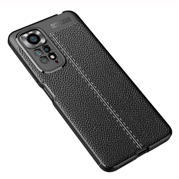 Litchi Texture Soft TPU Case for Xiaomi Redmi Note 11 / Note 11S - Black
