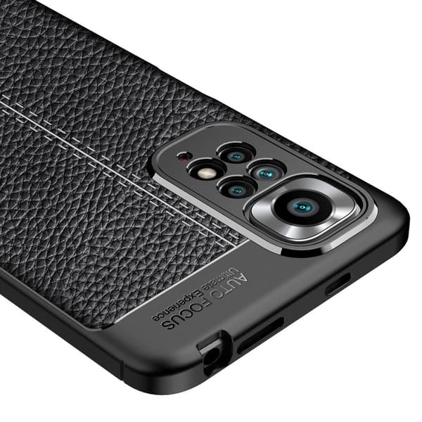 Litchi Texture Soft TPU Case for Xiaomi Redmi Note 11 / Note 11S - Black
