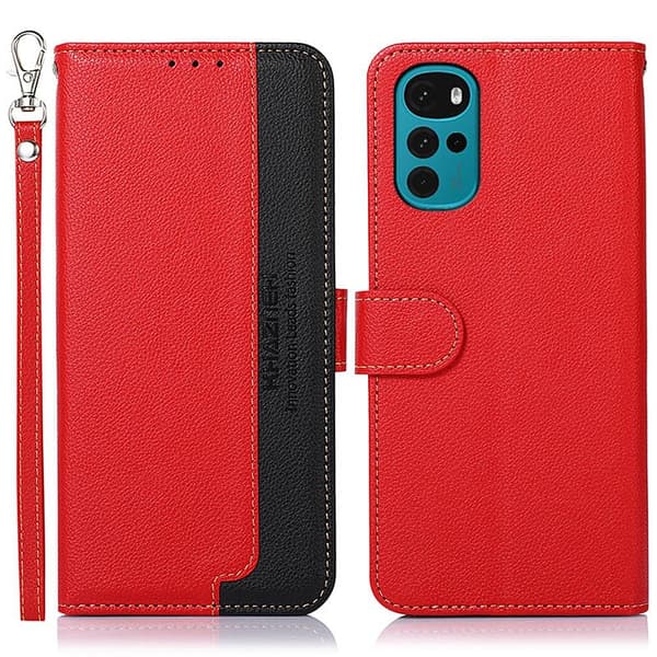 KHAZNEH telefoncover til Motorola Moto G22/Moto E32s 4G - Rød/Sort