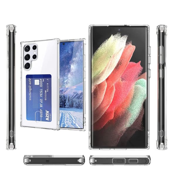 Samsung Galaxy S22 Ultra - Stilrent Skal med Korthållare