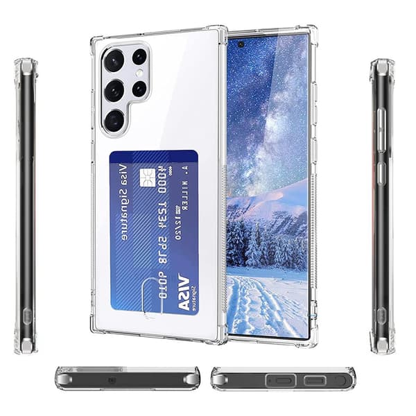 Samsung Galaxy S22 Ultra - Stilrent Skal med Korthållare