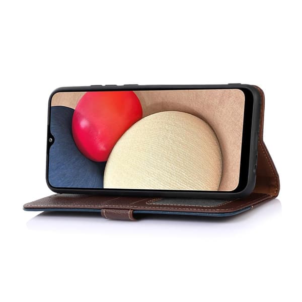 KHAZNEH Phone Cover for Motorola Moto G22 / Moto E32s 4G - Brown/Blue