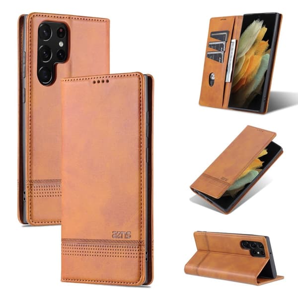 Samsung Galaxy S22 Ultra - Stilrent Praktiskt AZNS Plånboksfodral