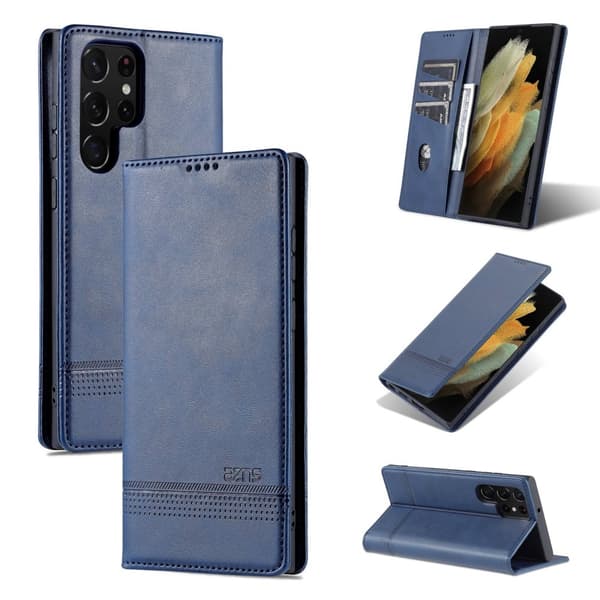 Samsung Galaxy S22 Ultra - Stilrent Praktiskt AZNS Plånboksfodral