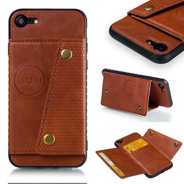 iPhone SE 2022 - Smart Stilrent Retro Skal med Kortfack