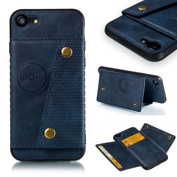 iPhone SE 2022 - Smart Stilrent Retro Skal med Kortfack