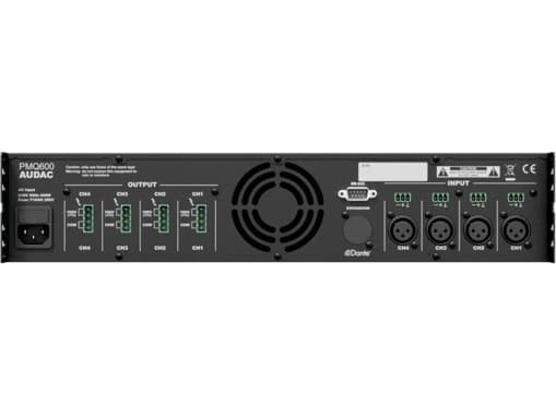 Audac AUDAC PMQ600 WaveDynamics ™ quad-channel 100V power amplifier