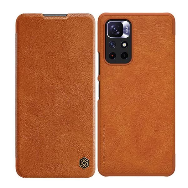 Nillkin Qin Plånboksfodral Xiaomi Poco M4 Pro 5G - Brun