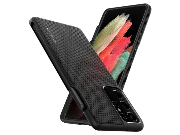 Spigen Kotelo Spigen Liquid Air Pen Samsung Galaxy S21 Ultra Matta Musta