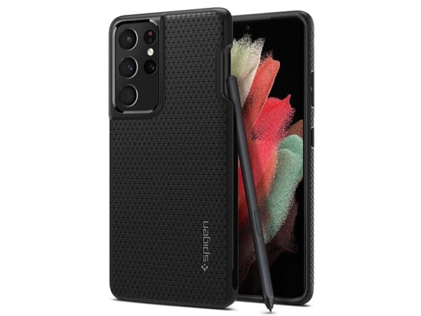 Spigen Kotelo Spigen Liquid Air Pen Samsung Galaxy S21 Ultra Matta Musta