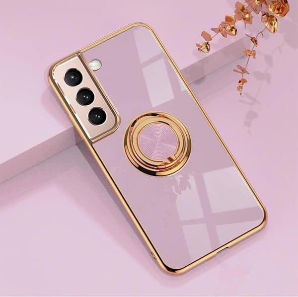 Luxurious Stylish case Samsung S22 ULTRA - with ring stand function Gold