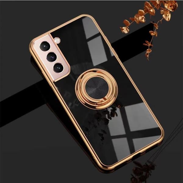Luxurious Stylish case Samsung S22 ULTRA - with ring stand function Gold
