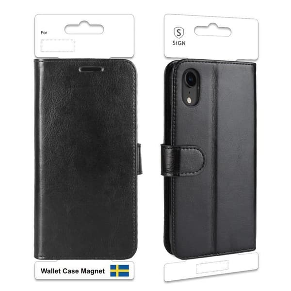 SiGN Plånboksfodral för iPhone XR - Svart