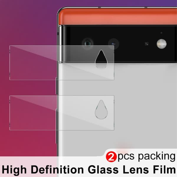 [2-PACK] Kameralinsskydd i Härdat Glas Google Pixel 6