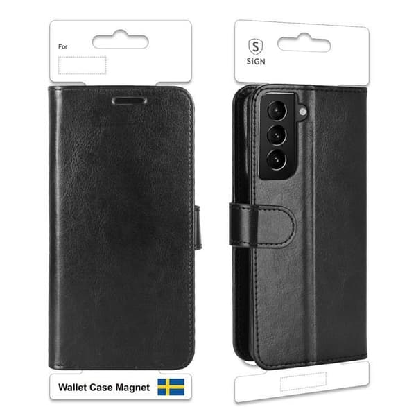 SiGN Plånboksfodral för Galaxy S21 Plus - Svart
