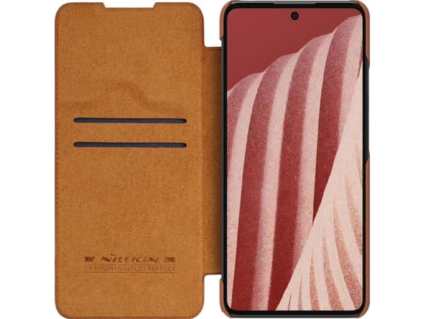Nillkin Nillkin QIN Pro-deksel til Samsung Galaxy A73 5G (brun) universal