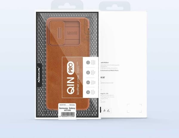 Nillkin Nillkin QIN Pro-deksel til Samsung Galaxy A73 5G (brun) universal
