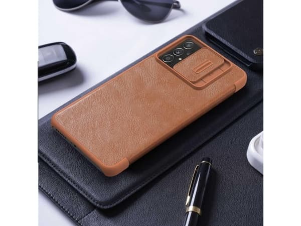 Nillkin Nillkin QIN Pro-deksel til Samsung Galaxy A73 5G (brun) universal