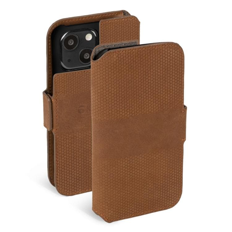 Krusell iPhone 13 Mini Plånboksfodral Äkta Läder - Cognac