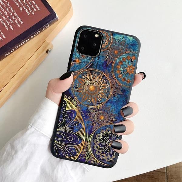Samsung S21, Plus & Ultra skal  oriental blått mönster S21
