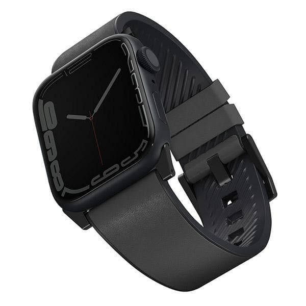 UNIQ Straden Apple Watch Läder 42/44/45mm - Grå