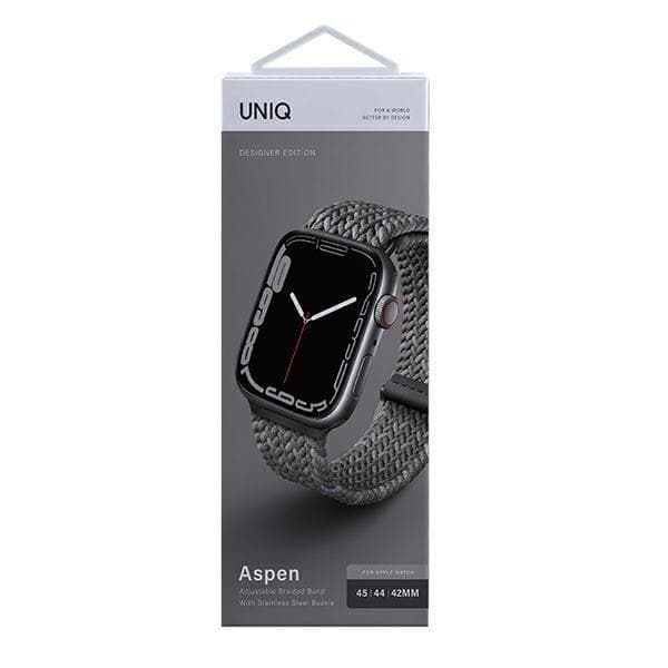 UNIQ Aspen Braided Strap Apple Watch 44/42/45mm - Grå
