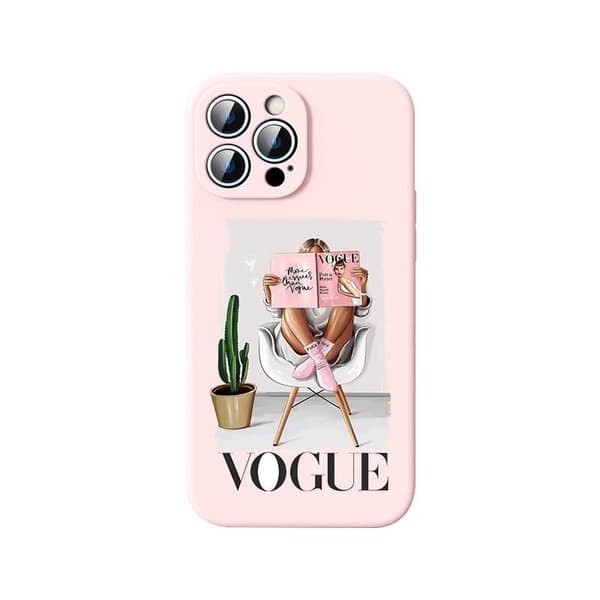 Samsung S22, Plus & Ultra kotelo Vogue-lehden pinkki vaikuttaja S22