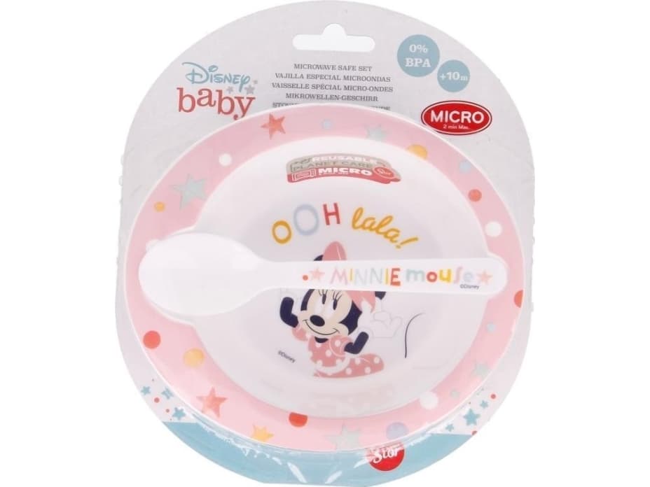 Minnie Mouse - för mikrovågsugnen (skål med sked) (Indigo dreams)