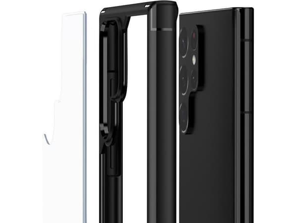 Crong Crong Hybrid Clear Cover - Protective Case for Samsung Galaxy S22 Ultra (Black)