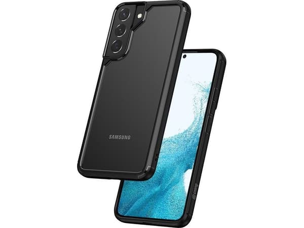 Crong Crong Hybrid Clear Cover - Protective Case for Samsung Galaxy S22 + (Black)